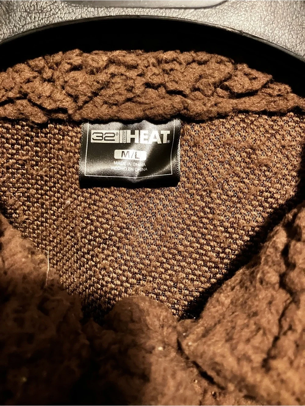 32 Degrees Brown Sherpa Shacket Jacket M/L